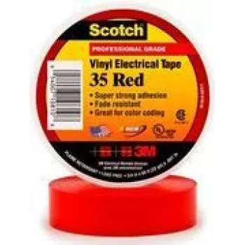 3M Scotch™ 35 SCOTCH35-19X20RD Cinta aislante Scotch® 35 Rojo (L x An) 20 m x 19 mm 1 ud. (SCOTCH35-19X20RD)
