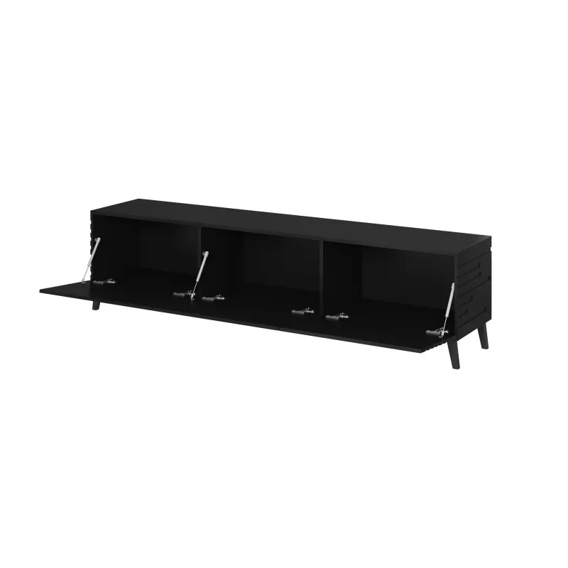 Mueble RTV Cama NOVA 186x40x48 negro mate
