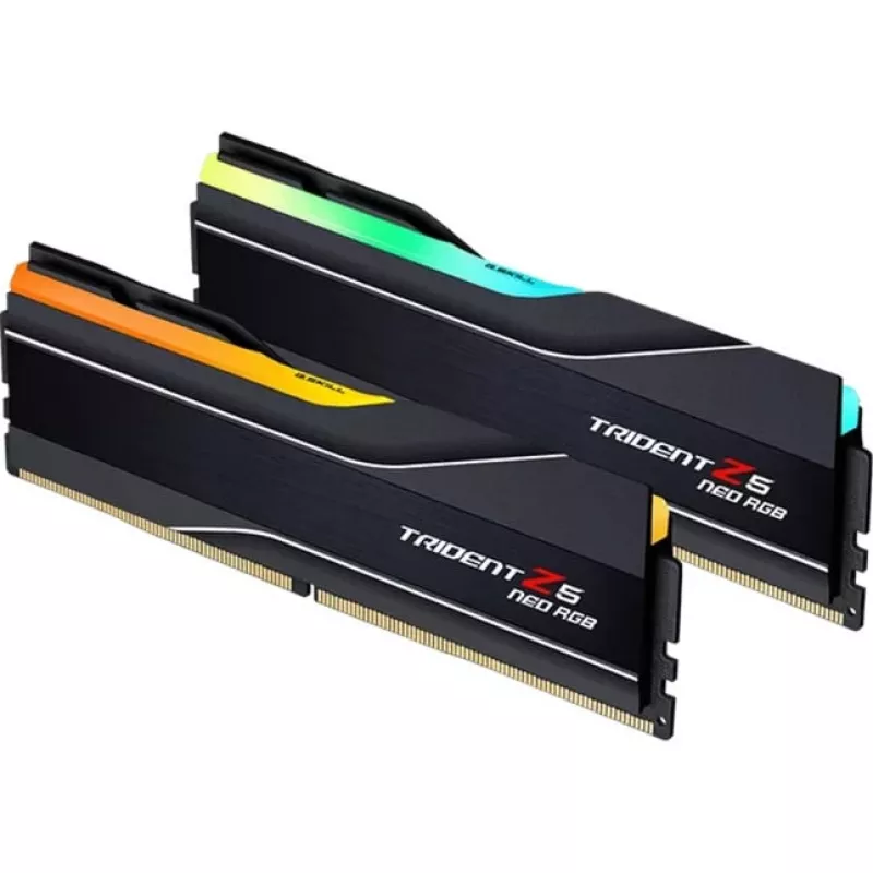 DIMM 64 GB DDR5-6000 (2x 32 GB) kit dual, memoria RAM negra, F5-6000J2636H32GX2-TZ5NR, Trident Z5 Neo RGB, AMD EXPO