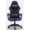 Silla de oficina Top e Shop REMUS – asiento acolchado y respaldo acolchado, negro/azul, con ruedas