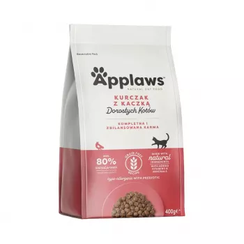 APPLAWS Adult Chicken con pato - Comida seca para gatos - 400 g
