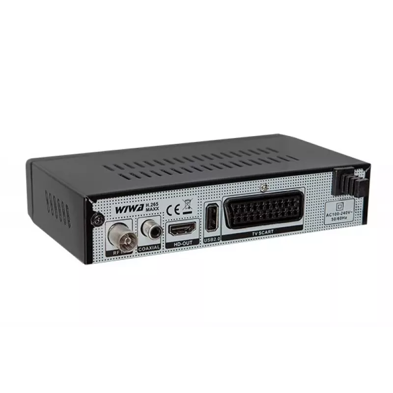 Receptor de TV WIWA H.265 MAXX — sintonizador digital DVB-T / DVB-T2 con soporte H.265 (HEVC)