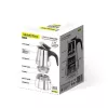 Cafetera moka Maestro MR-1660-9, cafetera de fogón para 6 tazas, negra