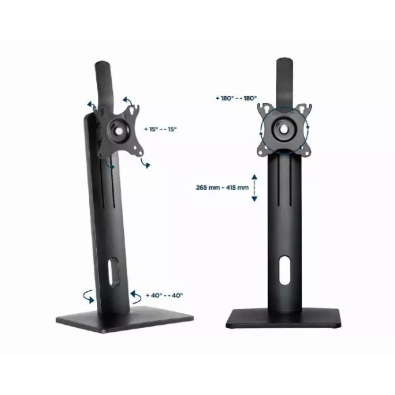 Soporte de sobremesa para monitor Gembird MS-D1-01 altura ajustable Negro