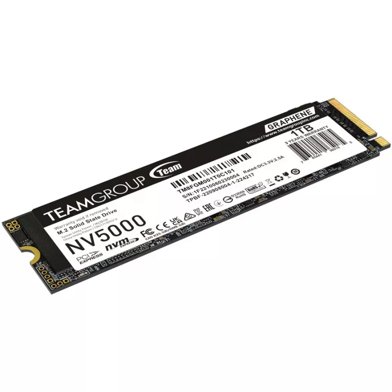 Unidad SSD Team Group 1TB M.2 NVMe PCIe 4.0 TM8FGM001T0C101