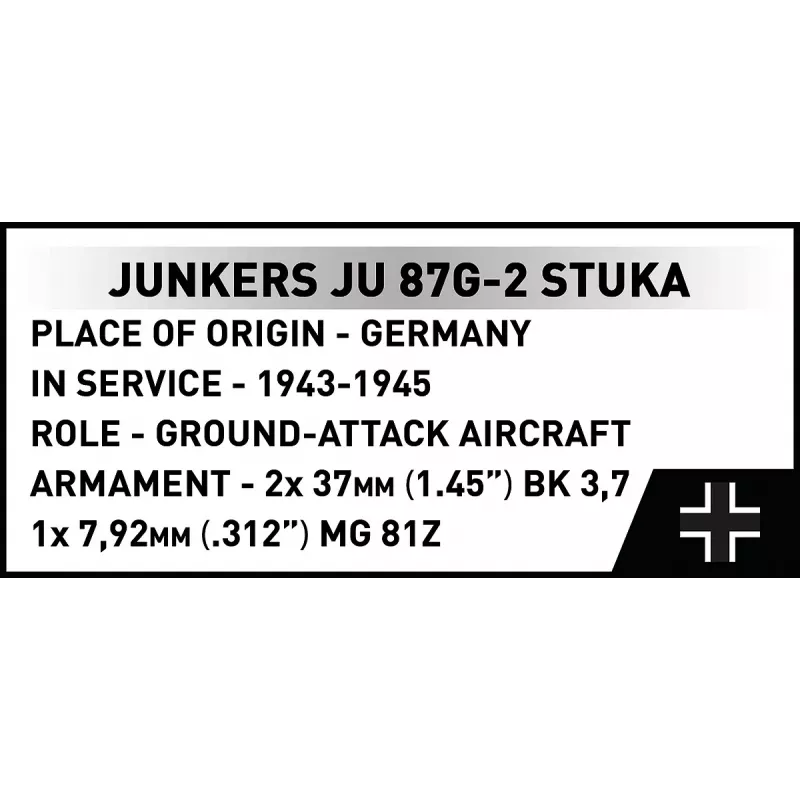 Set de construcción Cobi Blocks Junkers JU 87G-2 Stuka 571 piezas maqueta