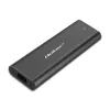Qoltec 50312 carcasa para SSD M.2 NVMe, USB Type-C, negra