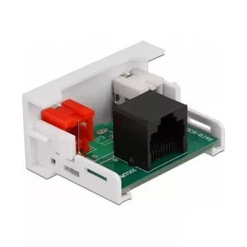 Módulo DeLOCK Easy 45 2 x conector hembra RCA a conector hembra RJ45 22,5 x 45 mm