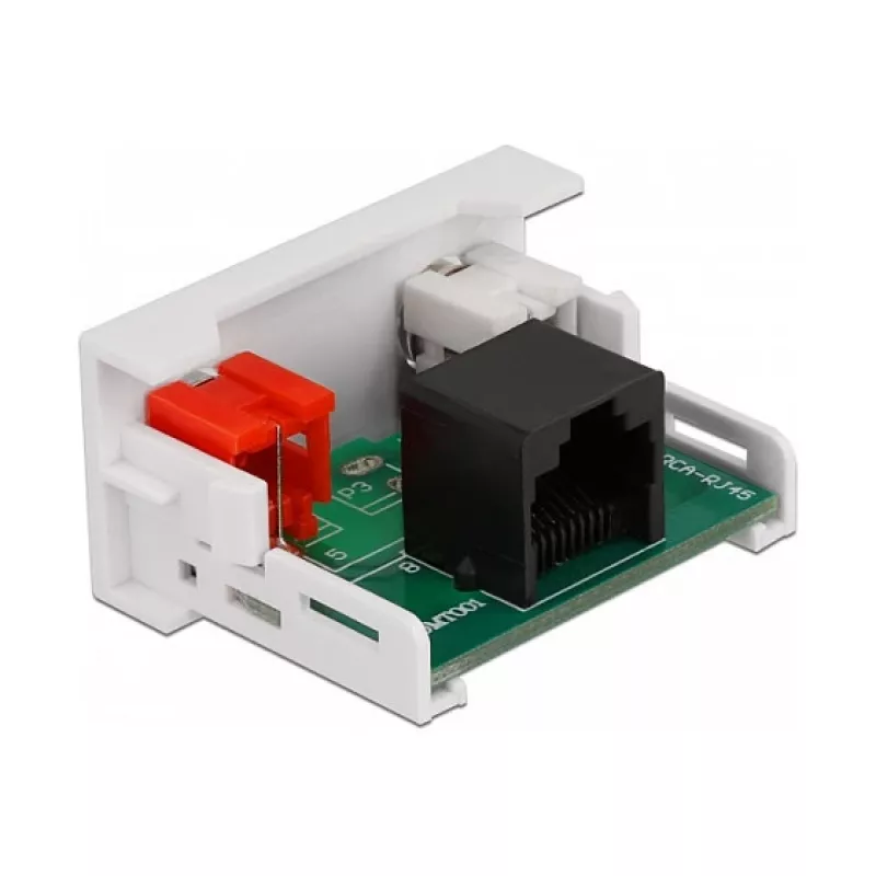 Módulo DeLOCK Easy 45 2 x conector hembra RCA a conector hembra RJ45 22,5 x 45 mm