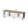 Soporte de TV Cama LOTTA 160 2D2K roble wotan/negro mate