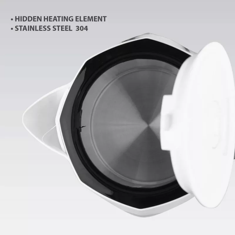 Hervidor de agua eléctrico Maestro MR-058-WHITE 1,8 L, 2000 W, inalámbrico, filtro extraíble