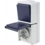 as - Schwabe 62455 interruptor de superficie IP54 gris (62455)