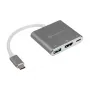 SilverStone SST-EP08C - Adaptador USB 3.1 Type-C a HDMI/USB Type C/USB Type A - Plata