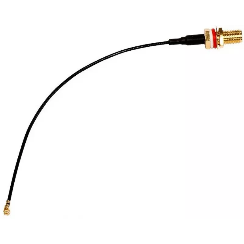 Cable coaxial MikroTik ACSMAUFL conector hembra SMA recto de 1 m negro