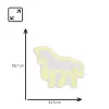 Cartel de neón LED MANTA SNL103WH – motivo caballo, blanco