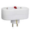 Regleta MACLEAN MCE338 F — Tipo F, 2 tomas, 2×16A con interruptor automático