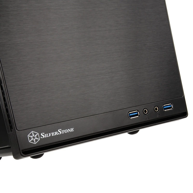 SilverStone SUGO 13 - Desktop - Mini-DTX - sin fuente de alimentación (AT / PS/2) - Negro - USB/Audio (SST-SG13B-Q)