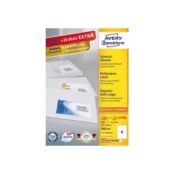 Etiqueta autoadhesiva rectangular Avery 3483