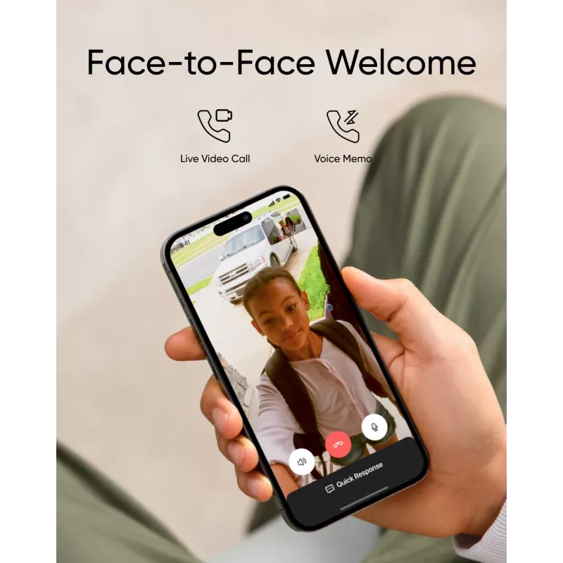 Timbre de vídeo Eufy C30 2K FHD — timbre inteligente inalámbrico, resolución 2K, audio bidireccional, detección de movimiento