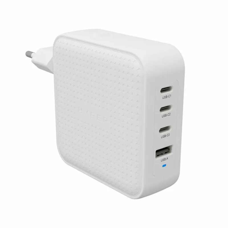 Hyper HyperJuice cargador de viaje USB-C GaN de 100W 3C+1A - blanco (HJ1002WHWWGL)
