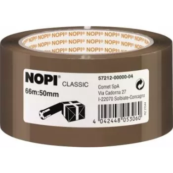 Cinta de embalar Tesa NOPI Pack Classic 66 m × 50 mm, marrón