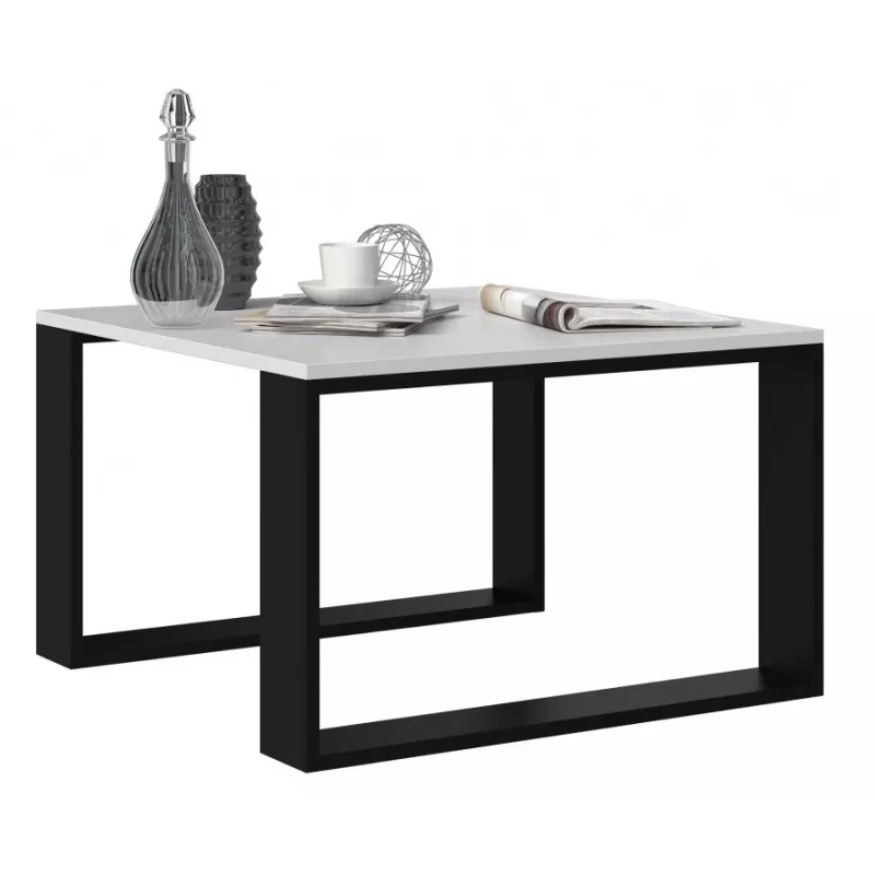 Mesa MODERN MINI 67x67x40 cm blanco/negro