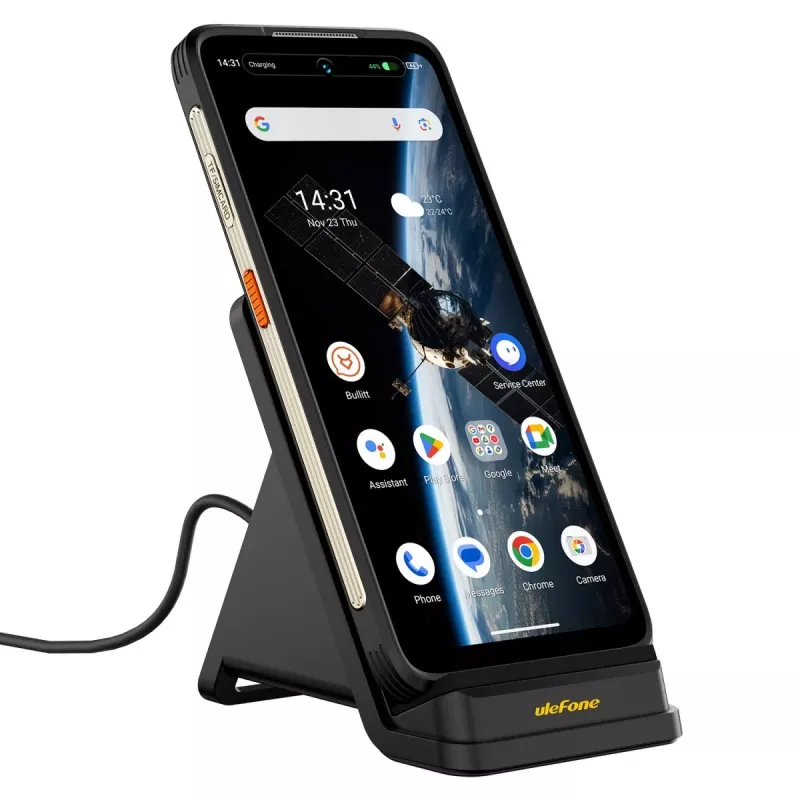Cargador de sobremesa UleFone WCS01 – 50 W USB Type-C, carga rápida inalámbrica, negro