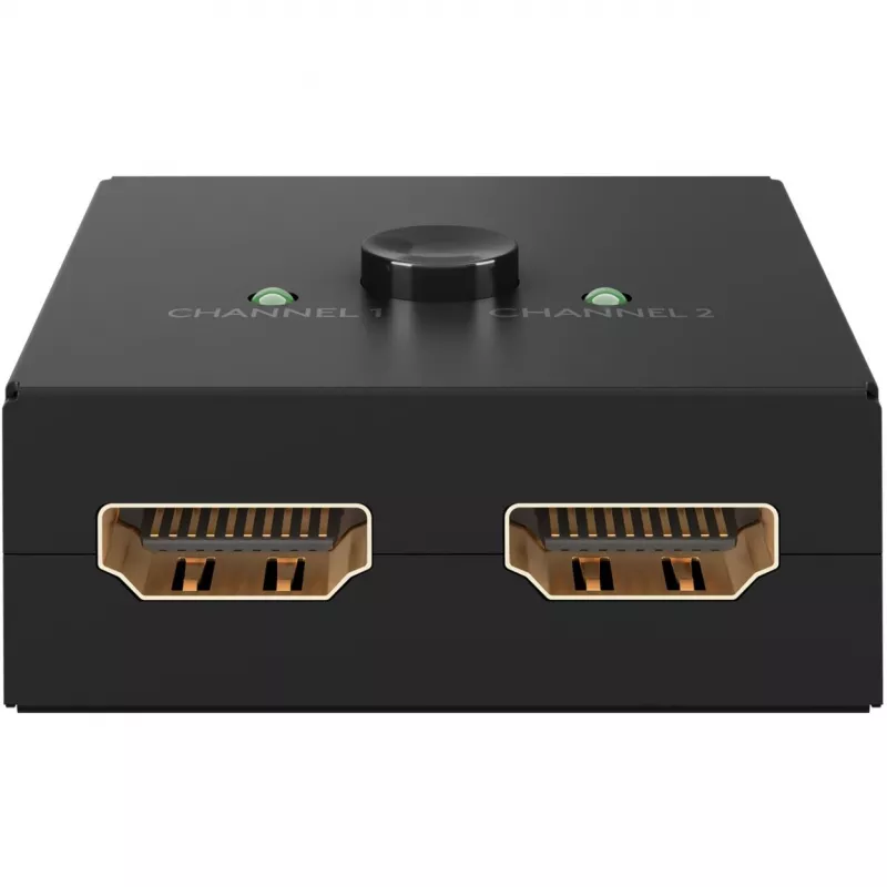 Goobay 58485 Conmutador HDMI manual 2 a 1, 4K 30 Hz, Negro