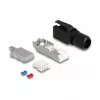 DeLOCK conector macho RJ45 de montaje en campo Cat.6A negro conector recto