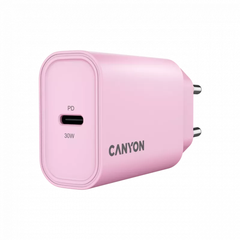 CANYON Cargador OnCharge 30CL Max Power 30W 1xPD EU rosa