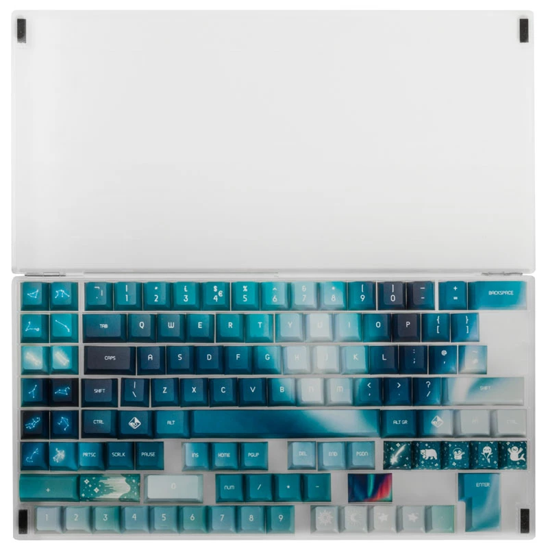 Set de keycaps Traitors AURORA GAKC-270 — disposición UK — keycaps compatibles con teclados mecánicos