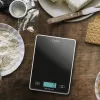 Báscula de cocina Caso fina Negra Rectangular Electrónica 03210