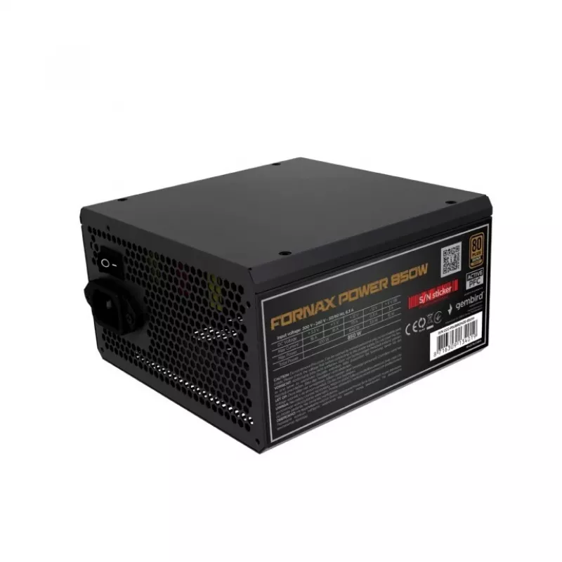 Fuente de alimentación 850W PFC activo ventilador 12 cm 80+ Bronze industrial