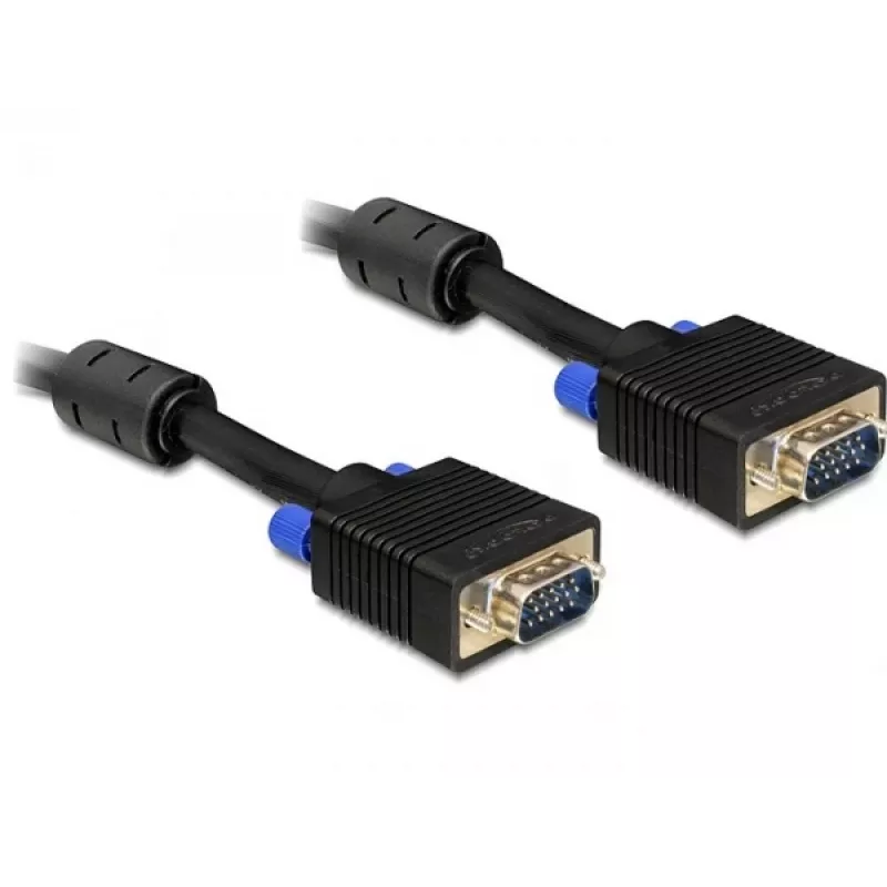 Cable VGA DeLOCK 5 m, VGA (D-Sub) negro, 82559