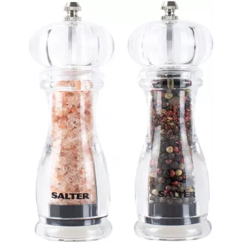 Set de molinillos de sal y pimienta Salter 7606 CLXR Transparente