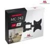 Soporte de pared para TV MACLEAN MC-742 para 42 pulgadas (106,7 cm), inclinable -12°/+12°, VESA 75x75–200x200, carga máx. 30 kg, negro