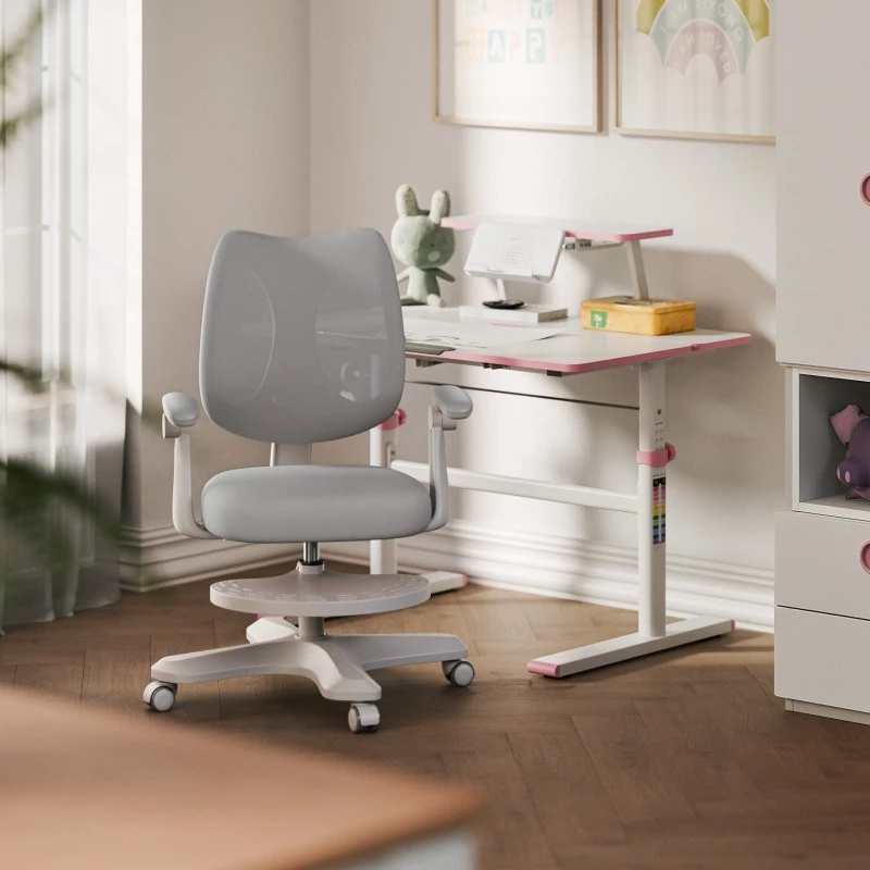 Silla de oficina giratoria mark adler Junior 4.6 gris — silla de trabajo ergonómica compacta