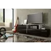 Mueble de TV Cama SIGMA 3 180 negro/negro brillante + blanco