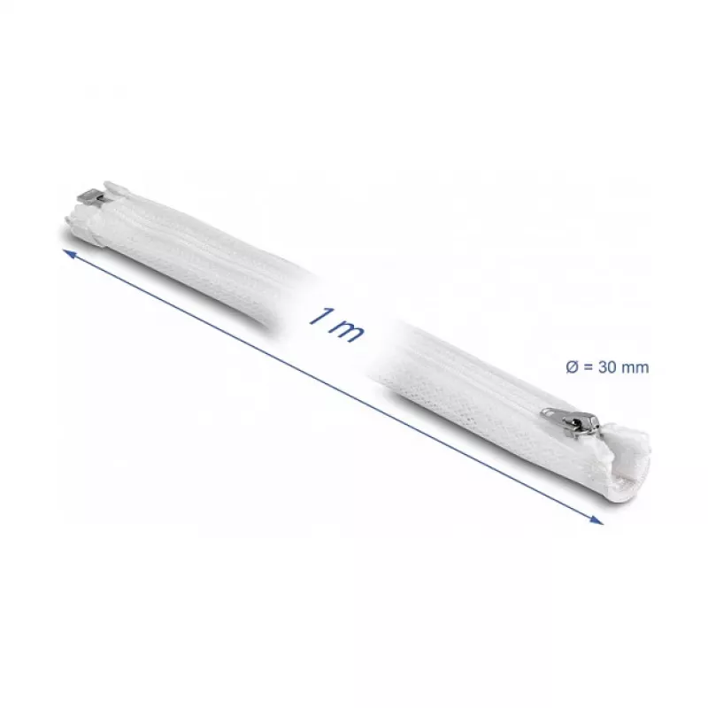 Funda de malla DeLOCK 20822 1 m x 30 mm blanco