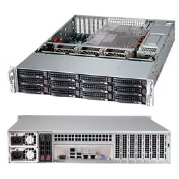 Carcasa de servidor Supermicro CSE-826BAC12-R1K23LPB Rack Negra 1200 W