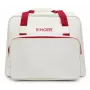 Funda de transporte SINGER 25010000204 para máquinas de coser portátiles, crema y rojo, ligera con asa