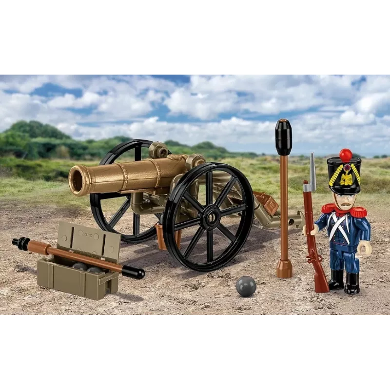 Set de bloques artillero francés con cañón, 97 piezas
