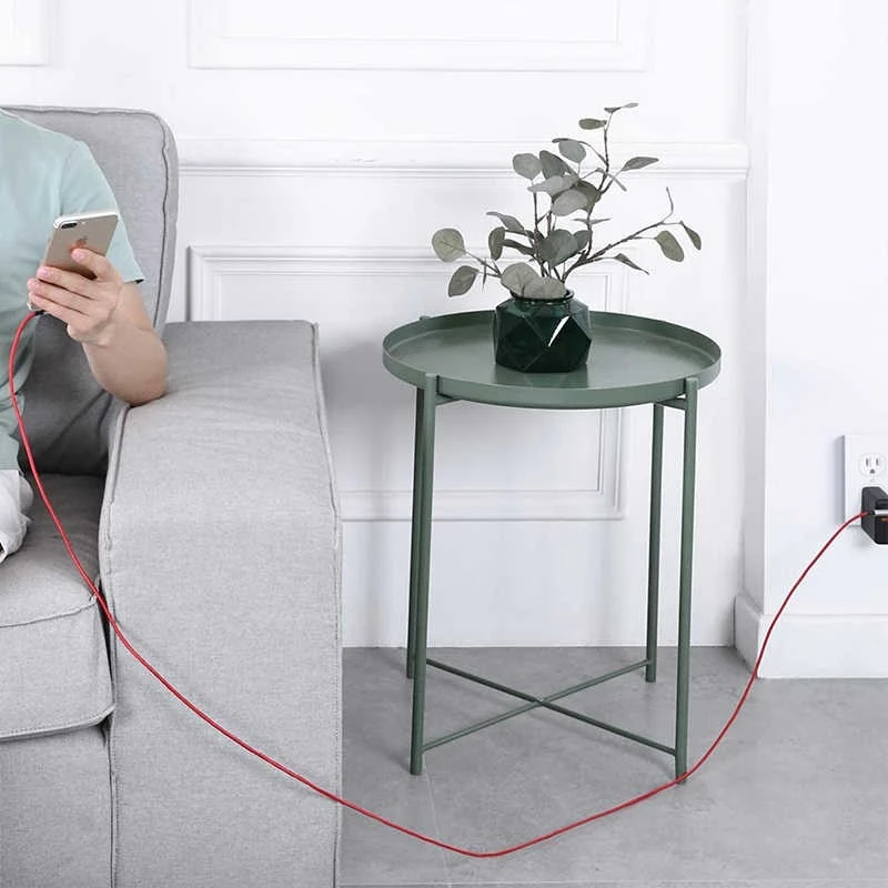 Cable USB a Lightning Aukey CB-AL01 rojo – trenzado de nylon, conector Lightning para dispositivos Apple