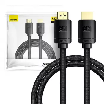 Cable HDMI 2.1 Baseus High Definition Series, 8K 60Hz, 3D, HDR, 48Gbps, 2 m (negro)