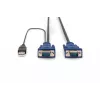 Cable KVM USB Digitus DS-19232 3m PS/2