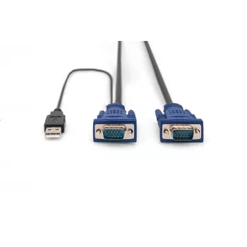Cable KVM USB Digitus DS-19232 3m PS/2