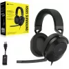 Auriculares CORSAIR HS65 SURROUND auriculares gaming con cable, circumaurales, 3,5 mm + adaptador USB, 32 Ω, 282 g, carbono