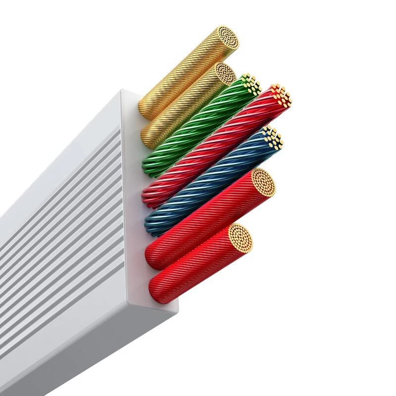 Cable de carga rápida 3en1 Baseus Free2Draw USB-C a USB-C/Lightning/Micro 100W, 1,1m (blanco)