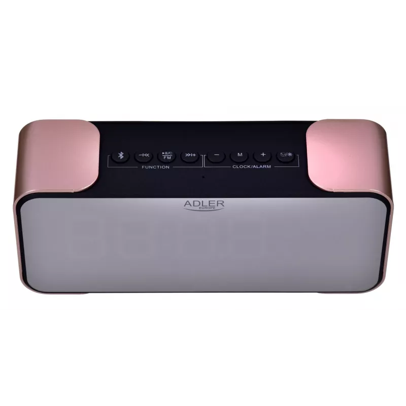 Despertador digital Adler AD 1190CR — pantalla LED, radio FM, Bluetooth, reproductor SD, batería de 2600 mAh