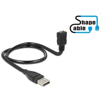 Cable USB DeLOCK 0,5 m USB2.0-A/USB2.0 Micro-B